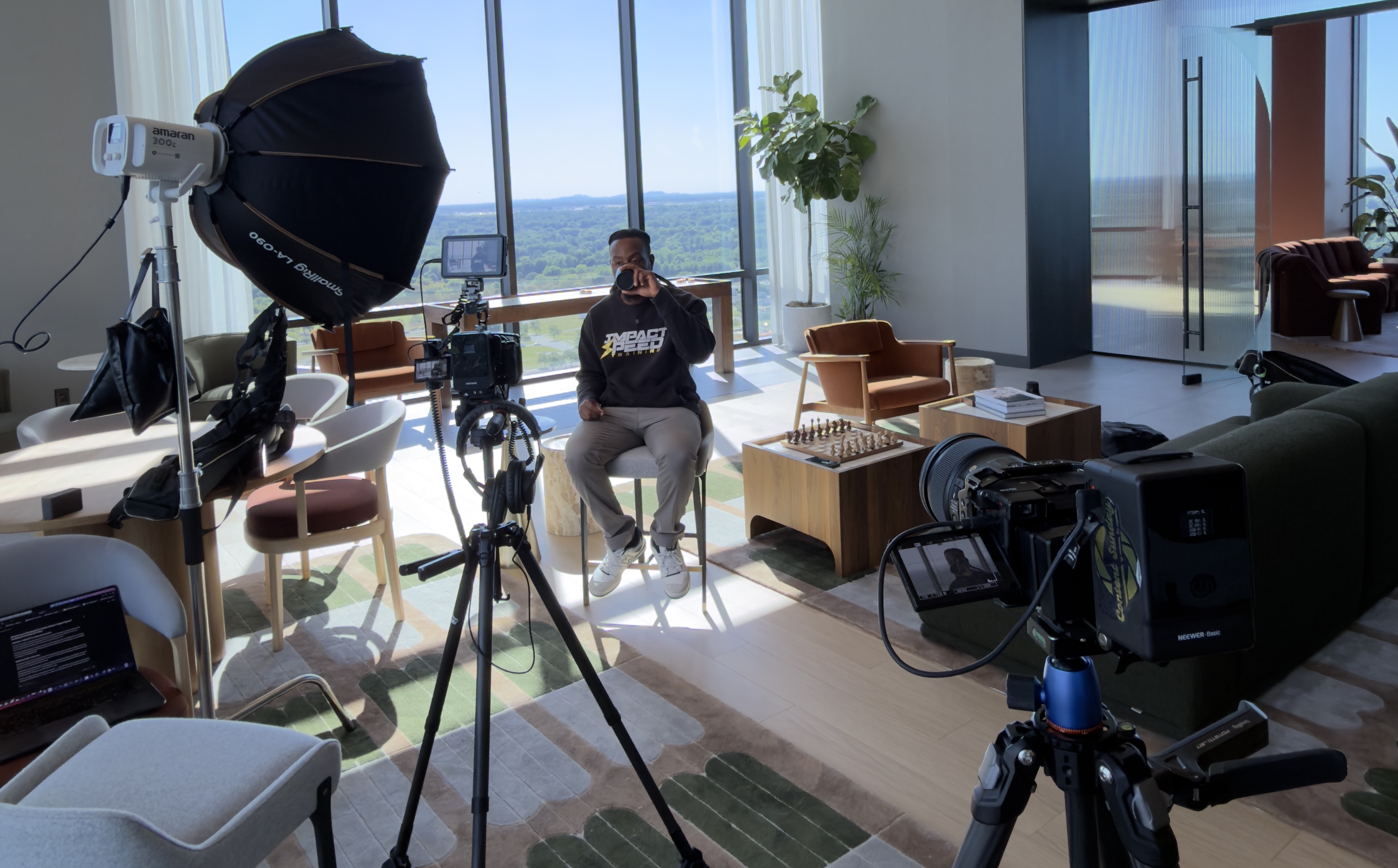 Behind the scenes shoot